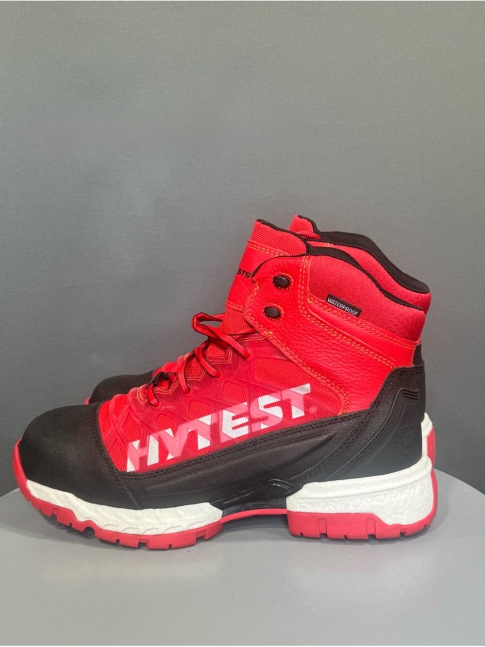Hytest Men's Red Safety Boots - High Ankle Work Boot - Picture 6 of 8
